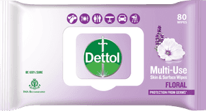 Dettol Multi-Use Skin & Surface Wipes Floral