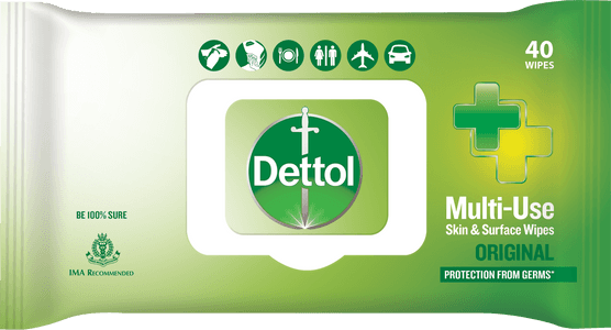 Dettol Multi-Use Skin & Surface Wipes Original